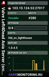 Valve Left4Dead Asia Server (srcds4030-sgp2.154.3)