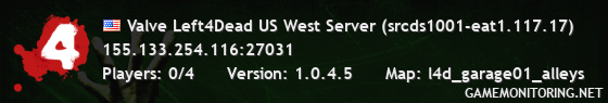 Valve Left4Dead US West Server (srcds1001-eat1.117.17)