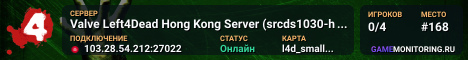 Valve Left4Dead Hong Kong Server (srcds1030-hkg1.141.8)