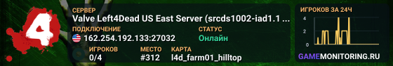 Valve Left4Dead US East Server (srcds1002-iad1.121.18)