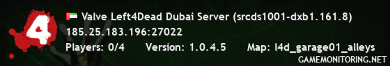 Valve Left4Dead Dubai Server (srcds1001-dxb1.161.8)