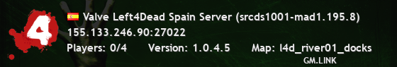 Valve Left4Dead Spain Server (srcds1001-mad1.195.8)
