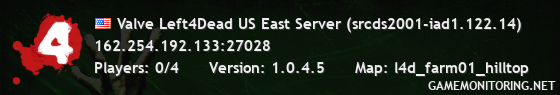 Valve Left4Dead US East Server (srcds2001-iad1.122.14)