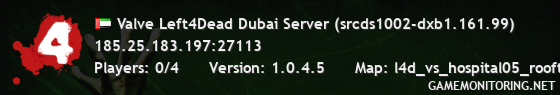 Valve Left4Dead Dubai Server (srcds1002-dxb1.161.99)