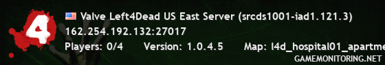 Valve Left4Dead US East Server (srcds1001-iad1.121.3)