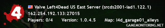 Valve Left4Dead US East Server (srcds2001-iad1.122.1)