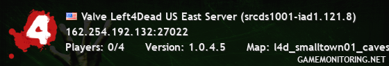 Valve Left4Dead US East Server (srcds1001-iad1.121.8)