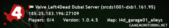 Valve Left4Dead Dubai Server (srcds1001-dxb1.161.95)