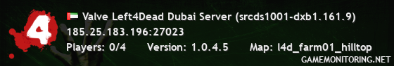 Valve Left4Dead Dubai Server (srcds1001-dxb1.161.9)