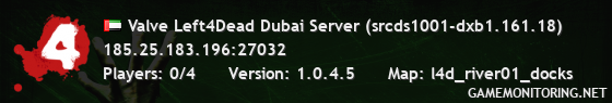 Valve Left4Dead Dubai Server (srcds1001-dxb1.161.18)