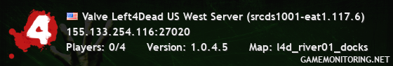 Valve Left4Dead US West Server (srcds1001-eat1.117.6)