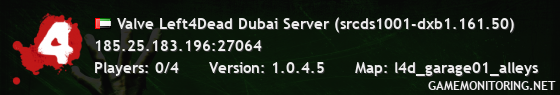 Valve Left4Dead Dubai Server (srcds1001-dxb1.161.50)