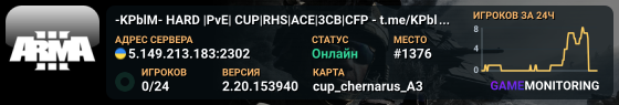 -KPblM- HARD |PvE| CUP|RHS|ACE|3CB|CFP - t.me/KPblMHARD
