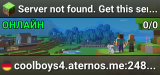 Server not found. Get this server more RAM for free! > craft.link/ram