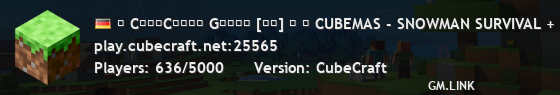 ⏴ CᴜʙᴇCʀᴀꜰᴛ Gᴀᴍᴇꜱ [ᴇᴜ] ⏵ ❄ CUBEMAS - SNOWMAN SURVIVAL + MAPS! ❄