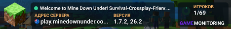 Welcome to Mine Down Under! Survival-Crossplay-Friendly-SemiVanilla-Australian