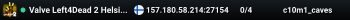 Valve Left4Dead 2 Helsinki Server (srcds1006-hel-hetz.380.140)