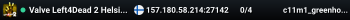 Valve Left4Dead 2 Helsinki Server (srcds1006-hel-hetz.380.128)