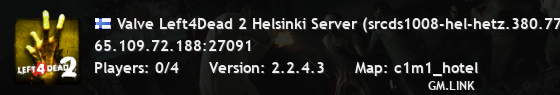 Valve Left4Dead 2 Helsinki Server (srcds1008-hel-hetz.380.77)