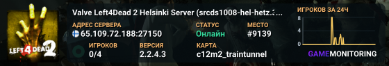 Valve Left4Dead 2 Helsinki Server (srcds1008-hel-hetz.380.136)