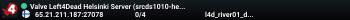 Valve Left4Dead Helsinki Server (srcds1010-hel-hetz.380.64)