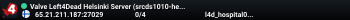 Valve Left4Dead Helsinki Server (srcds1010-hel-hetz.380.15)