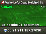 Valve Left4Dead Helsinki Server (srcds1010-hel-hetz.380.16)