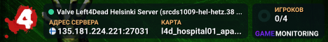 Valve Left4Dead Helsinki Server (srcds1009-hel-hetz.380.17)