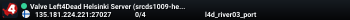 Valve Left4Dead Helsinki Server (srcds1009-hel-hetz.380.13)