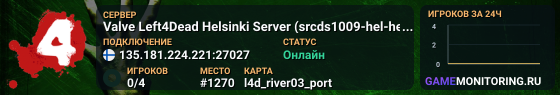 Valve Left4Dead Helsinki Server (srcds1009-hel-hetz.380.13)