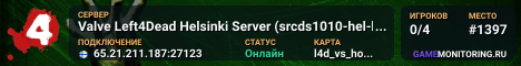 Valve Left4Dead Helsinki Server (srcds1010-hel-hetz.380.109)