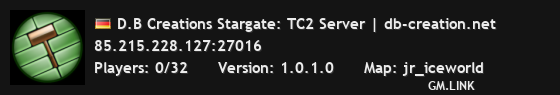 D.B Creations Stargate: TC2 Server | db-creation.net