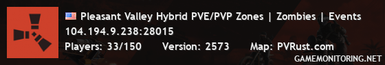 Pleasant Valley Hybrid PVE/PVP Zones | Zombies | Events