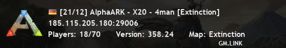 [21/12] AlphaARK - X20 - 4man [Extinction]