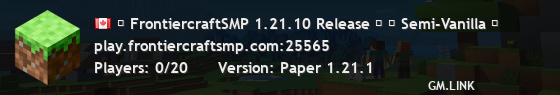 ♥ FrontiercraftSMP 1.21.10 Release ♥ ★ Semi-Vanilla ★